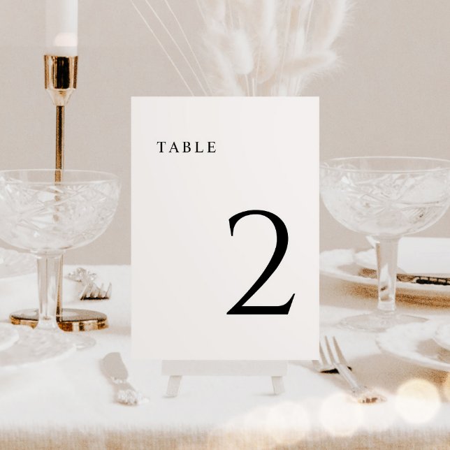 Modern Minimalist Wedding Table Number (Creator Uploaded)