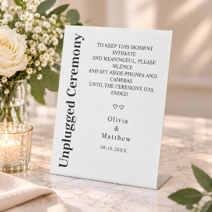 Modern Minimalist Wedding Tabletop Signs