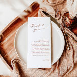 Modern Minimalist Wedding Thank You Note<br><div class="desc">This beautiful Wedding Thank You Note features handwritten calligraphy with a minimalist modern layout - a perfect accent for your wedding or special event. Use this thank you card for any occasion whether it be your wedding, bridal or baby shower, engagement party, retirement party... whatever you'd like! Easily edit *most*...</div>
