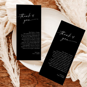 Modern Minimalist Wedding Thank You Note