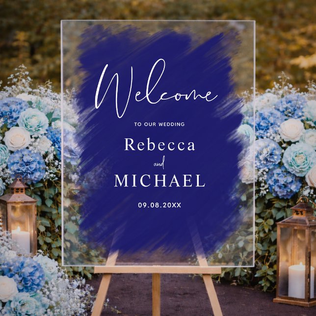 Modern minimalist wedding welcome acrylic sign (Creator Uploaded)