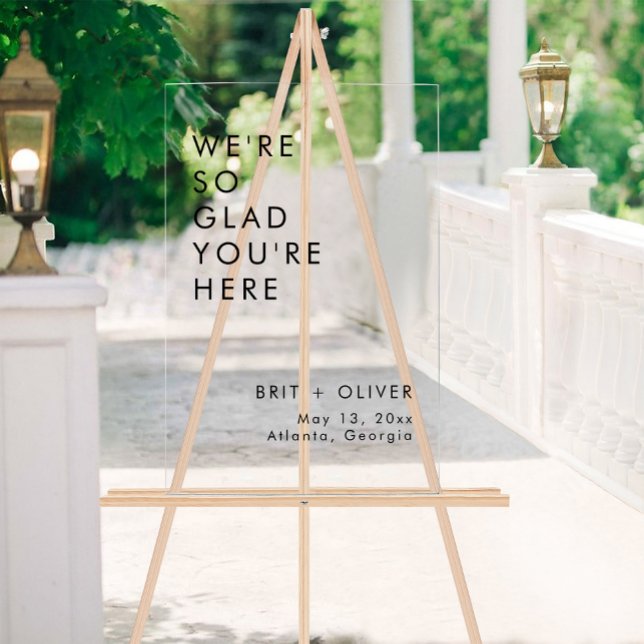 Modern Minimalist Wedding Welcome Acrylic Sign (Creator Uploaded)
