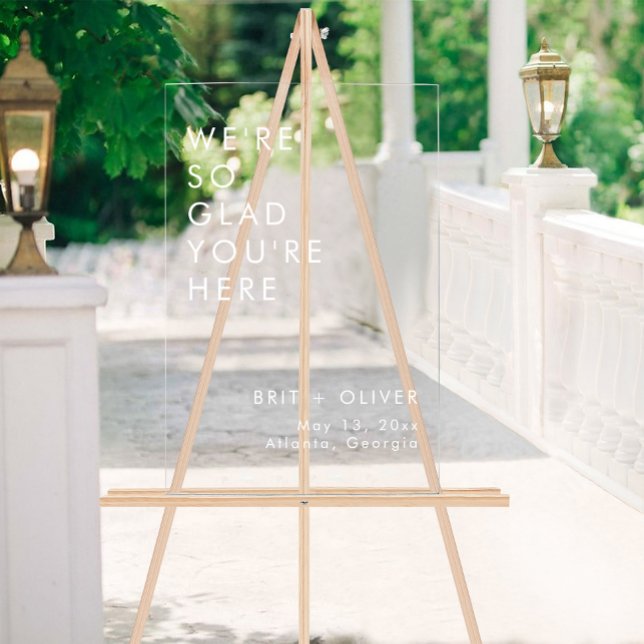 Modern Minimalist Wedding Welcome Acrylic Sign (Creator Uploaded)