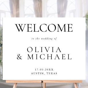 Modern Minimalist Wedding Welcome Acrylic Sign