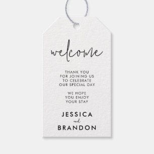 Modern Minimalist Wedding Welcome Gift Tags