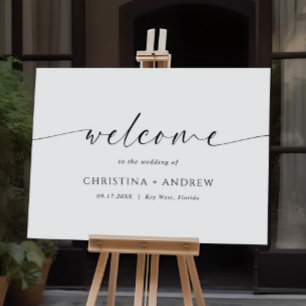 Modern Minimalist Wedding Welcome Poster