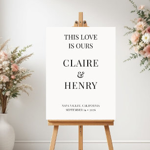Modern Minimalist Wedding Welcome Sign