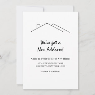 Modern Minimalist We've got a New Address Moving Announcement