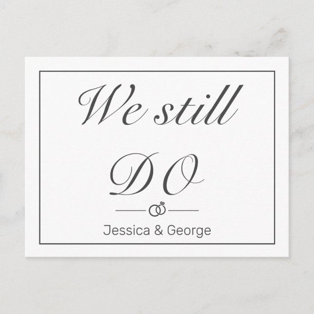 Modern Minimalist White Anniversary Invitation (Front)
