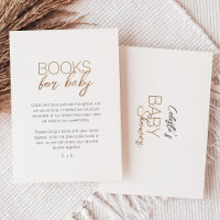 Modern Minimalist White Baby Shower Book Request