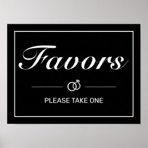 Modern Minimalist White Black Wedding Sign