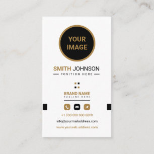 Modern Minimalist White Business ID Card Template
