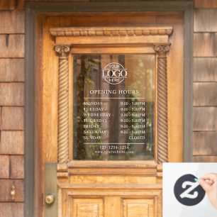 Modern Minimalist White   Business Opening Hours