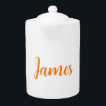 Modern Minimalist White Orange Add Your Name<br><div class="desc">You can change the fonts,  colours,  backgorund with easy to use tool.</div>
