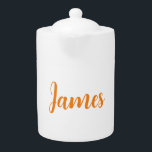 Modern Minimalist White Orange Add Your Name<br><div class="desc">You can change the fonts,  colours,  backgorund with easy to use tool.</div>