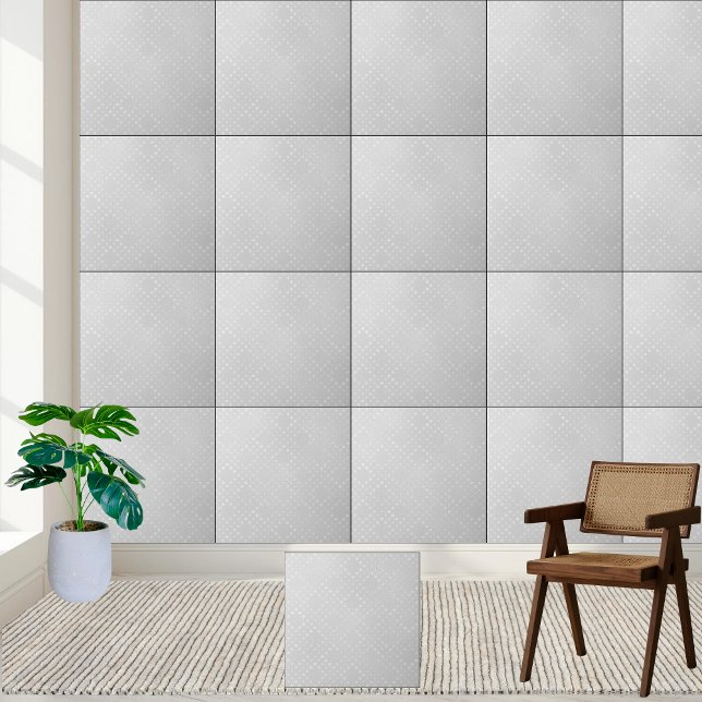 Modern & Minimalist White Polka Dot  Ceramic Tile (Modern & Minimalist White Polka Dot Ceramic Tile)