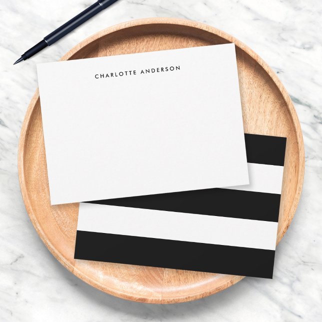 Modern Minimalist White Stripes & Custom Colour Card (Creator Uploaded)