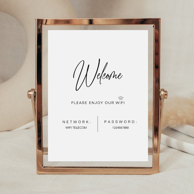 Modern Minimalist WiFi Password Wedding Sign (Creator Uploaded)