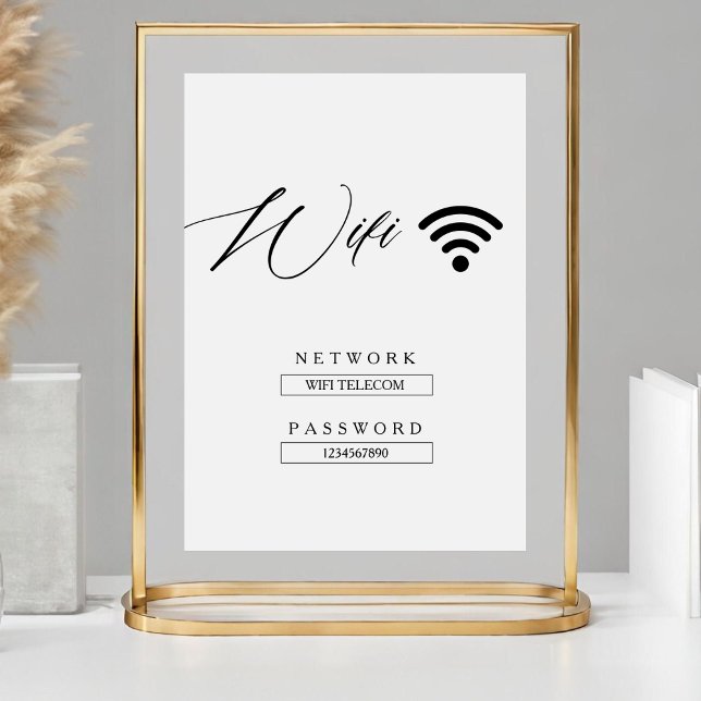 Modern Minimalist WiFi Password Wedding Sign (Creator Uploaded)