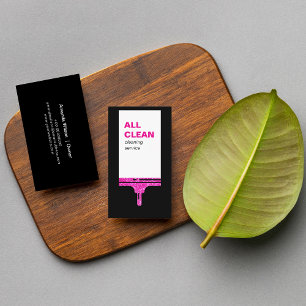 Modern Minimalist Window Cleaning Service Business Card