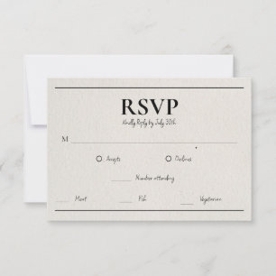 Modern Minimalist with Photo Elegant Typography RSVP Card