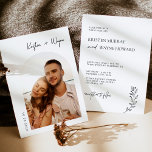 Modern Minimalist with Photo Wedding Invitation<br><div class="desc">Create a perfect Wedding invite with this "Modern Minimalist Stylish Invitation" template. This high-quality design is easy to customise to be uniquely yours! 1. === Editing ===> You can further modify this template using Zazzle's design tool. 2. === SAMPLE ===> If you would like to get a sample before placing...</div>