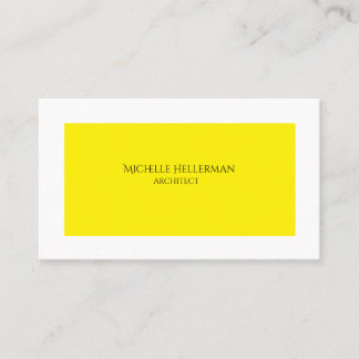 Modern Minimalist Yellow Professional Business Car Card
