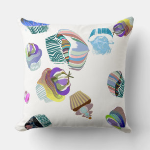 Modern minimalistic bakers blue teal green cupcake cushion