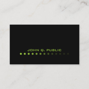 Modern Minimalistic Black/Lime Green Business Card