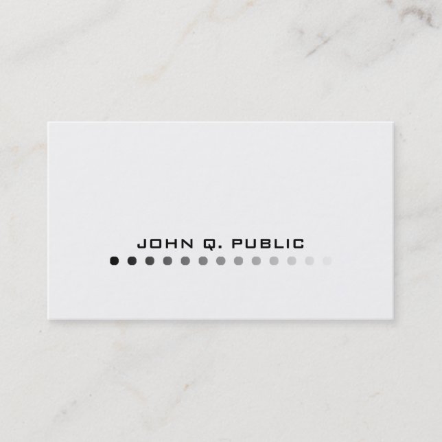 Modern Minimalistic Black/White Business Card (Front)