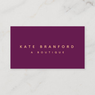 Modern Minimalistic Burgundy Boutique Business Card
