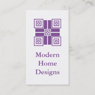 Modern Minimalistic Business Card, Purple Card