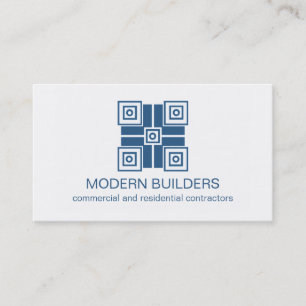 Modern Minimalistic Business Card, Royal Blue Card