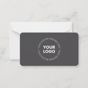 Modern Minimalistic Company Logo/any Image Grey Card