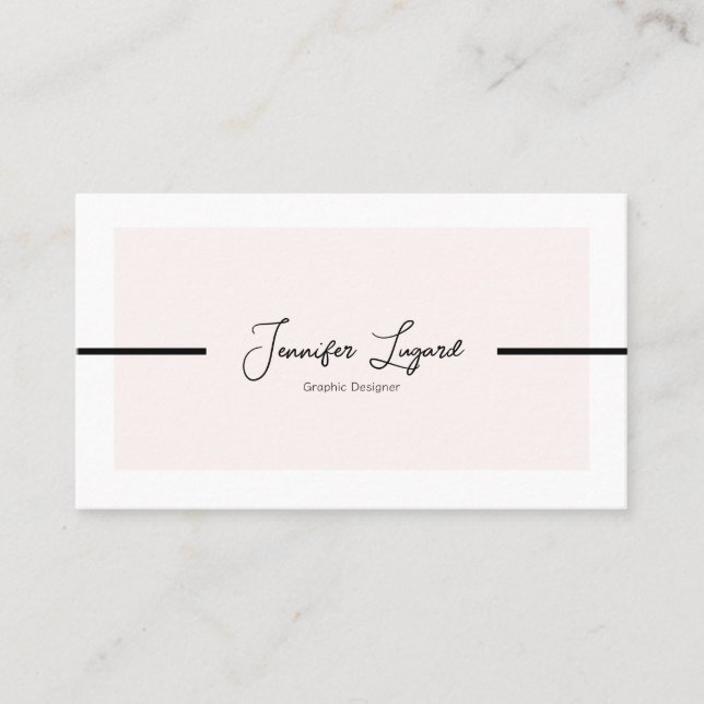 Modern Minimalistic Customisable Business Card (Front)