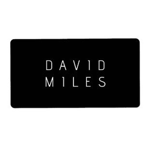 Modern Minimalistic Editable Name   Black & White