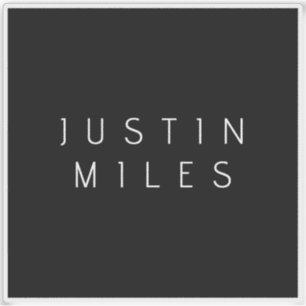 Modern Minimalistic Editable Name   Black & White
