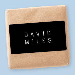 Modern Minimalistic Editable Name Black & White