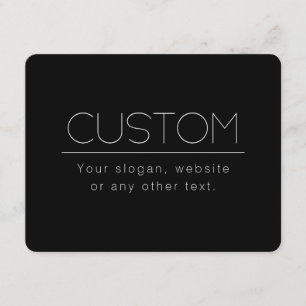 Modern Minimalistic Editable Text Black & White Enclosure Card