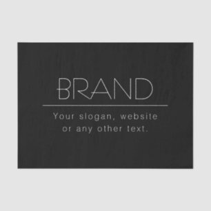 Modern Minimalistic Editable Text Black & White Tissue Paper