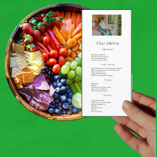 Modern Minimalistic Elegant Photo Dinner Menu