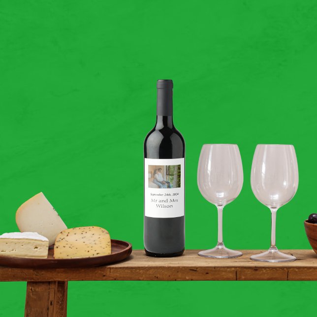 Modern Minimalistic Elegant Photo Wine Labels (Creator Uploaded)