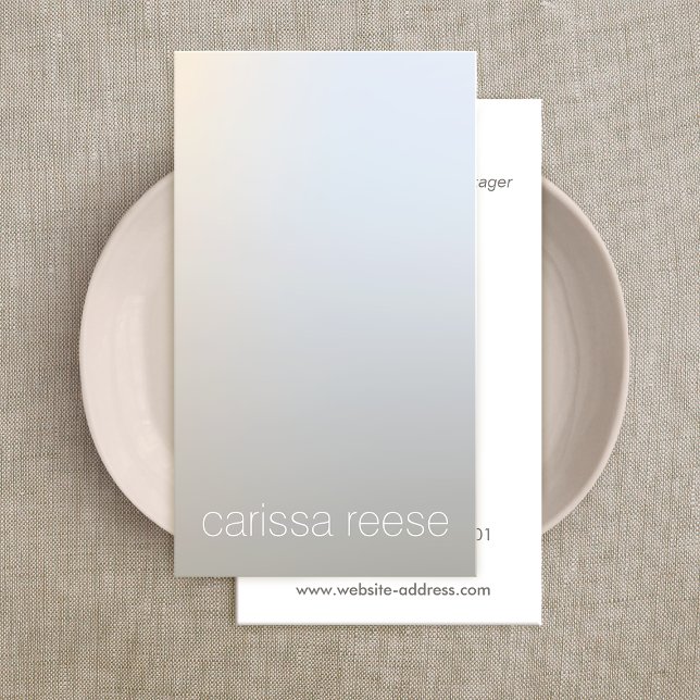 Modern Minimalistic Luminous Silver Professional Business Card (Creator Uploaded)