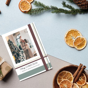 Modern Minimalistic Merry Christmas Holiday Photo Card