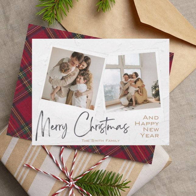 Modern Minimalistic Merry Christmas Photo Card (Creator Uploaded)