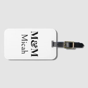 Modern Minimalistic Monogram Modern Luxury Elegant Luggage Tag
