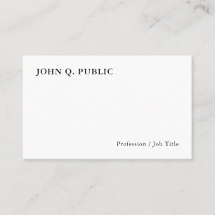 Modern Minimalistic Personalised Elegant Template Business Card