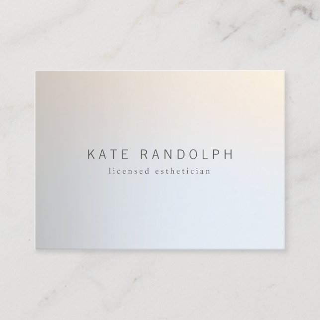 Modern Minimalistic Professional Luminous Silver Business Card (Front)