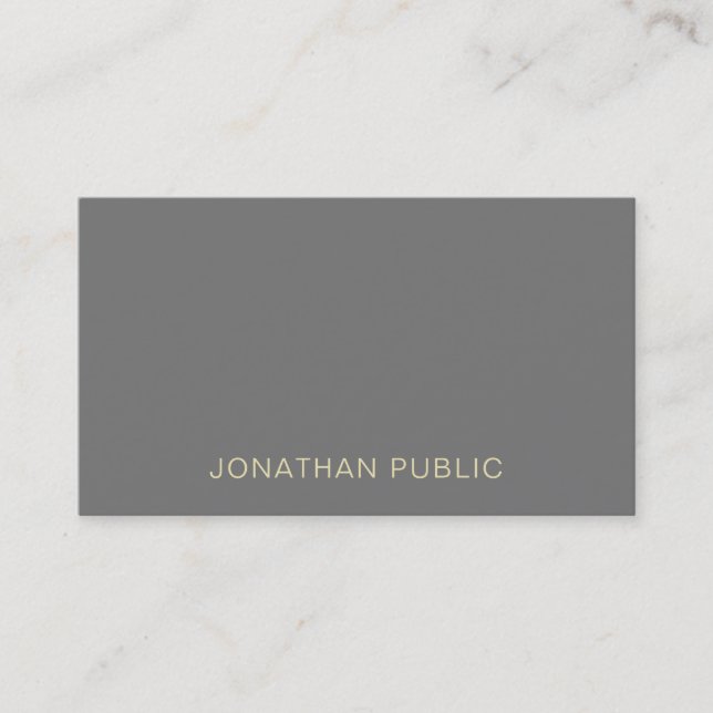 Modern Minimalistic Professional Luxury Elegant Business Card (Front)