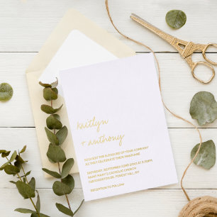 Modern Minimalistic Script Wedding Real
